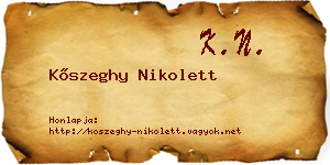Kőszeghy Nikolett névjegykártya